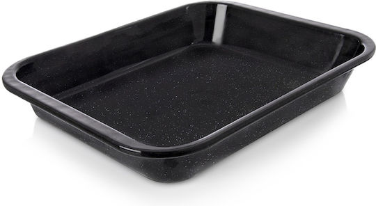 Orion Stainless Steel Baking Pan with Enamel Interior Coating 25x31cm