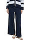 Women's Fabric Trousers Dark Blue
