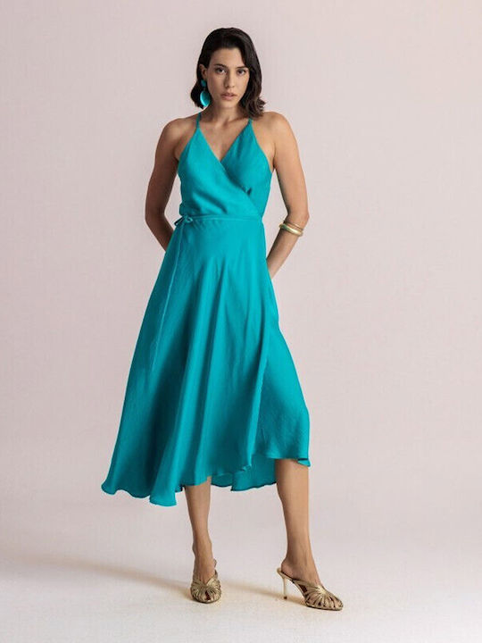 Sommer Midi Abendkleid Türkis