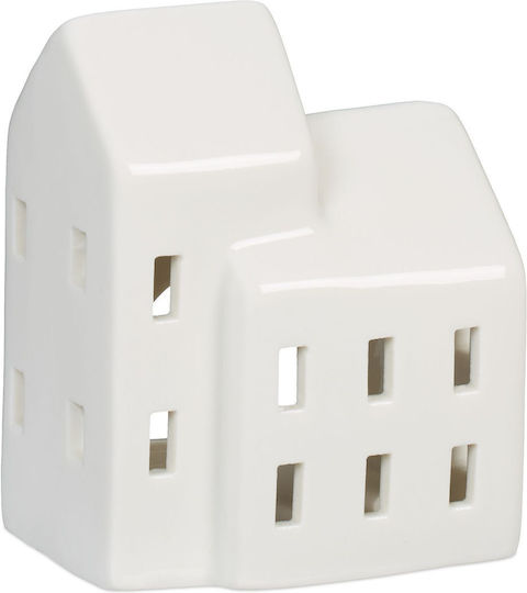 Relaxdays Cute Porcelain House Windows White 9.5x6x7.5 Cm Relaxdays Cute Porcelain House Windows White 9.5x6x7.5 Cm