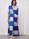Sommer Maxi Damenkleid Hellblau