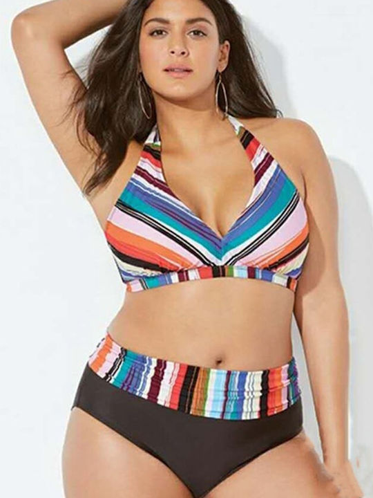 Σετ Μαγιό Plus Size Πολύχρωμο Μέγεθος 2xl Πολύχρωμο