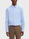 Long Sleeve Shirt in Narrow Fit Sky Blue