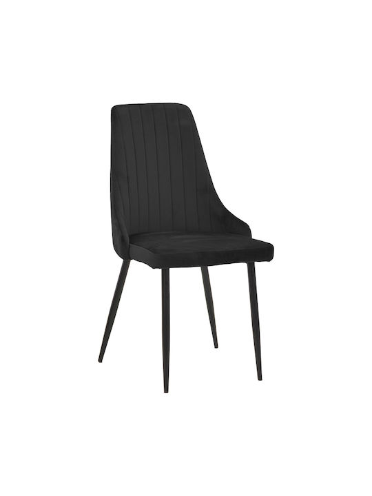 Azori Dining Chairs Metallic Black 2pcs 49x55x85cm