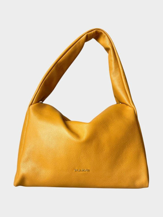 Leder Damen Schultertasche Orange
