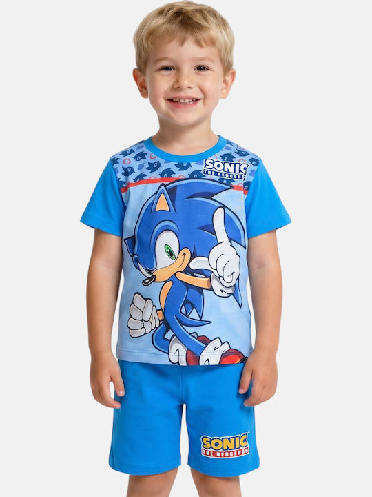 Kids Set with Shorts Summer 2 Pieces Light Blue Sonic