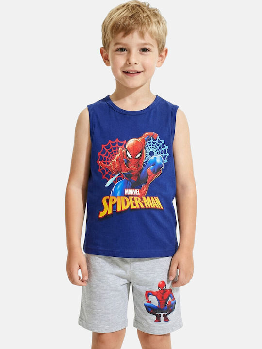 Детски Комплект със Шорти Летен 2 Части Син Spiderman