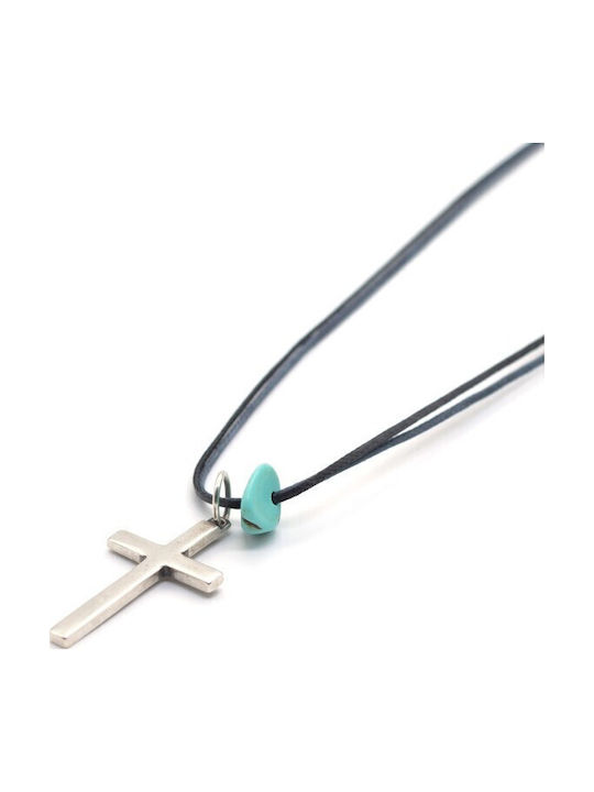 Irmelia Men's Silver Cross with Chain