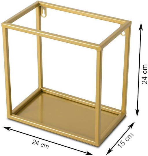 Raft De Perete Auriu 24x15x24cm