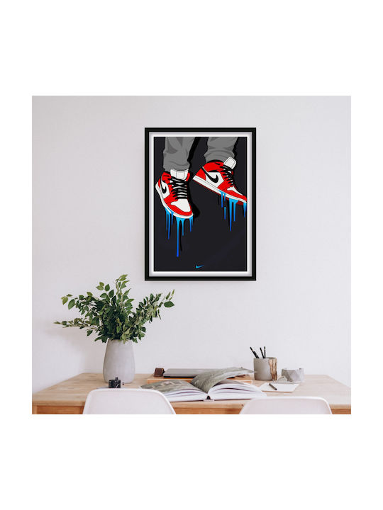 Poster Chicago Sneakers Snk126 40cm X 50cm Fram...