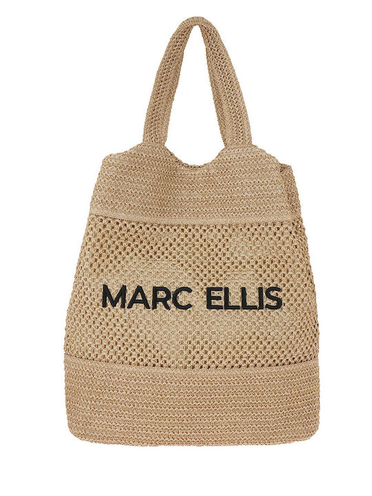 Marc Ellis Straw Women's Shoulder Bag Beige