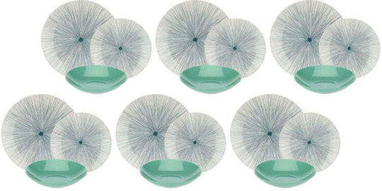 Rose&Tulipani Alb Porțelan Set de Vase 20buc