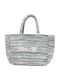 Fabric Women's Tote Handbag Blue