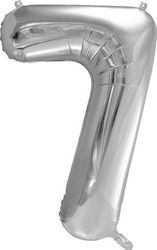 Nummer 7 Folie Jumbo Silber 86cm