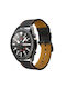 Tragbares Leder Orange mit Nähten Huawei Watch Gt 6 6 Pro Schwarz