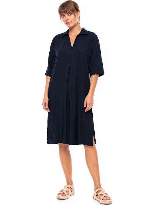 Pink Label Damen Kaftan Bademode Yacht Blau