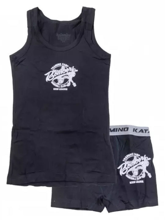 Online Set Kids Sleeveless Blue Undershirts