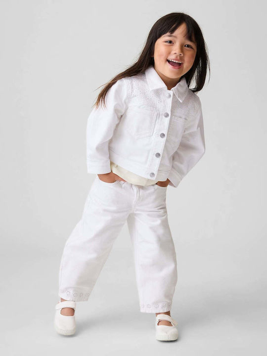 GAP Παιδικό Τζιν Παντελόνι Fresh White
