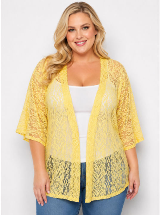Women's Cardigan Yellow SH-64926-26CA-Yellow