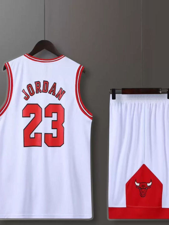 King Ανδρικο Σετ Μπάσκετ Jordan White