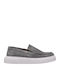Suede Men's Loafers in Gray Colour