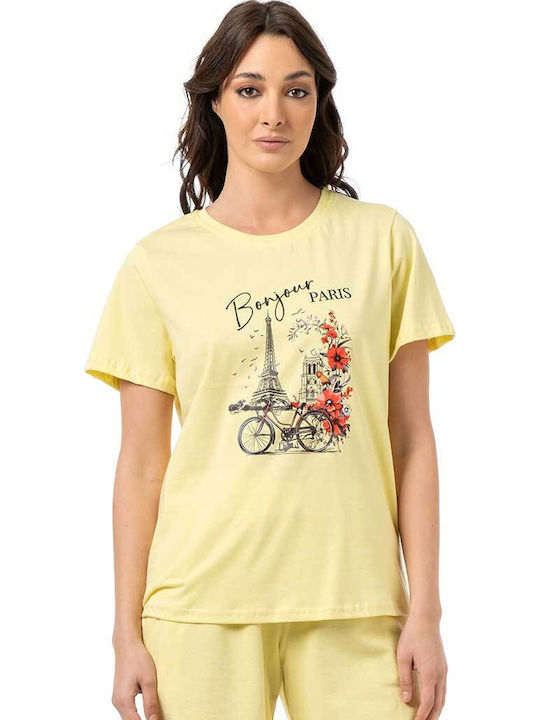 Bodymove Damen Bluse Baumwolle Zitronengelb