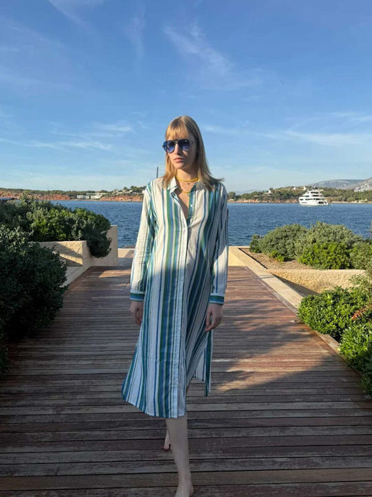 Achilleas Accessories Γυναικείο Καφτάνι Παραλίας Ριγε