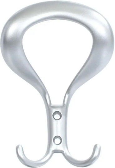 X-IT Cuier de Perete cu 3 Compartimente Argintiu