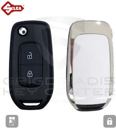 Silca Car Key Shell Foldable Blade 3 Buttons Renault