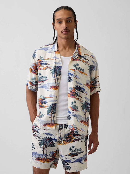 Κοντομάνικο Πουκάμισο Palm Tree Print