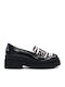 Lackleder Damen Mokassins in Schwarz Farbe