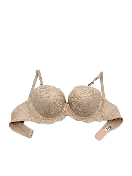 Beige Bra with Light Padding & Underwire