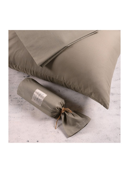 24home.gr Urban Σεντόνι Μονό 170x270εκ. Khaki