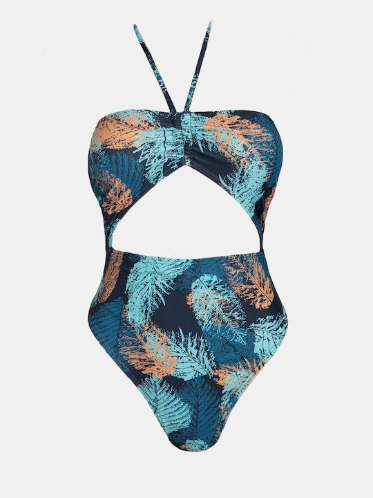 Blue Swimsuit with Openings