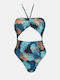 Blue Swimsuit with Openings