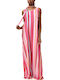 Women's Sleeveless Jumpsuit Red Light Blue Fuchsia
