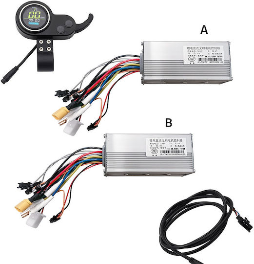 Kit Controller și Display J&p 48v 30a Pentru Trotinete Electrice cu 2 Motoare