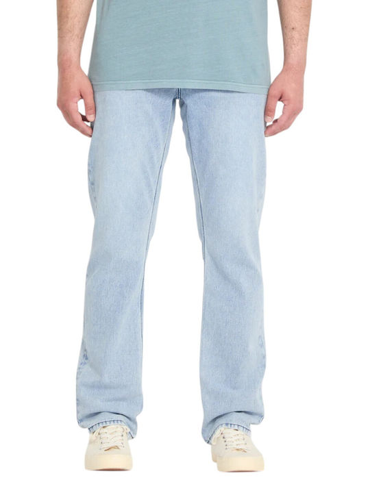 Volcom Solver Men's Jeans Pants Worn Light Blue