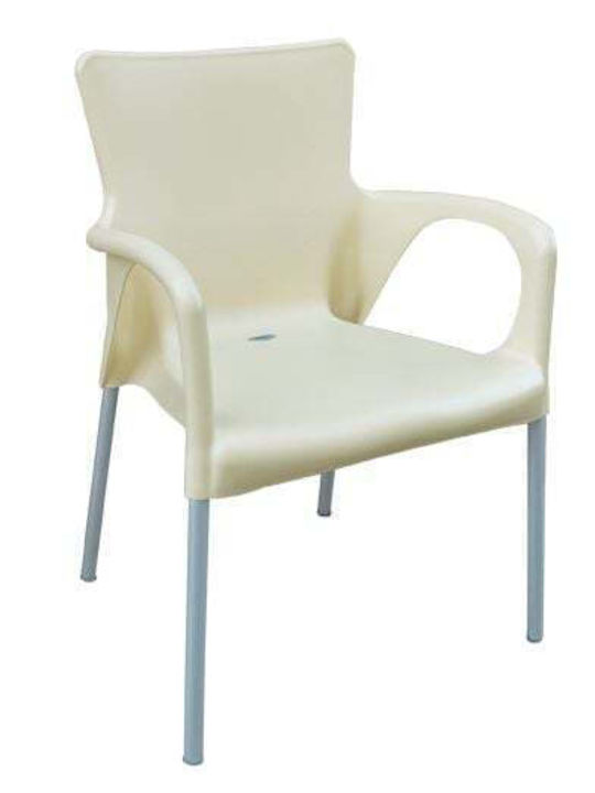24Mall Gartenstühle Polypropylen Lora Hellbeige