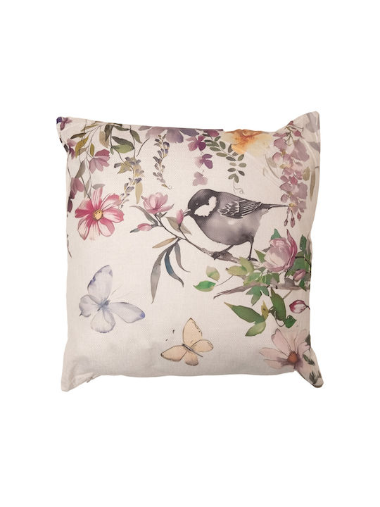 Viopros Viopros Ecru Sofa-Kissen Bedruckt 45x45cm
