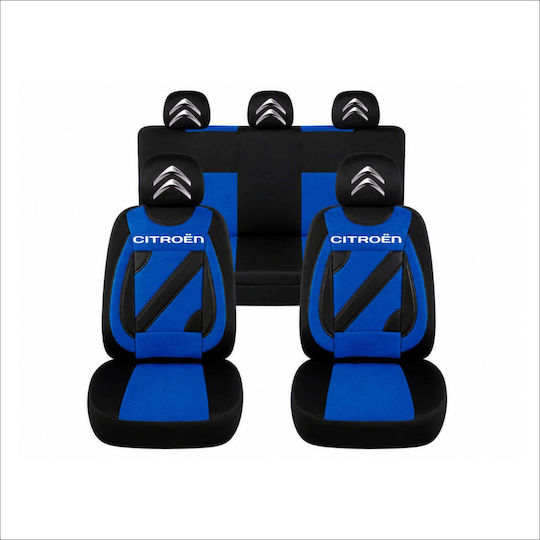 Set Universal Nero Blau Custom Autositzbezüge Citroen