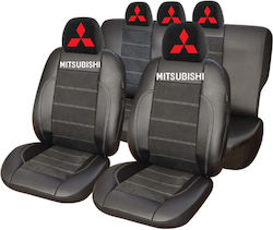 Set Custom Universal Seat Covers Made Eco Leather Alcantara Mitsubishi Black Set Custom Universal Seat Covers Made Eco Leather Alcantara Mitsubishi Black
