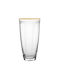 Bohemia Elisabeth Set Water Glasses Crystal Gold Colour 350ml 6 Pieces
