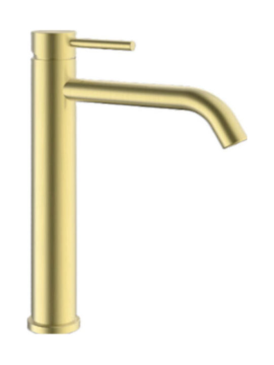 Eveberg Mixing Sink Faucet Tall Gold