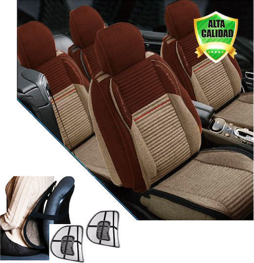 Set 5 Pieces Anatomical Car Seat Covers Foam Fabric