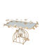 Keskor Metallic Gold Cake Stand 33x21x19cm