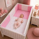 Kamtex Baby Baby Bettwäsche-Set Für Krippe Rosa 7 Stück