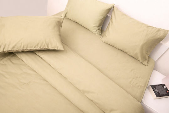 Anna Riska Σετ Σεντόνια Υπέρδιπλα 240x275εκ. Beige (4τμχ)