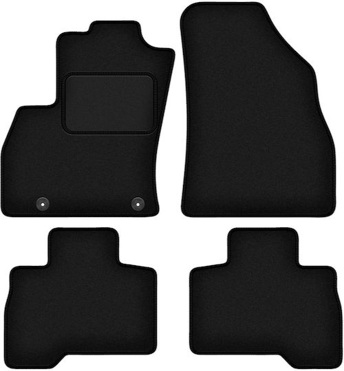 Black Velour Car Mats Fiat Qubo Combivan 2008-2020