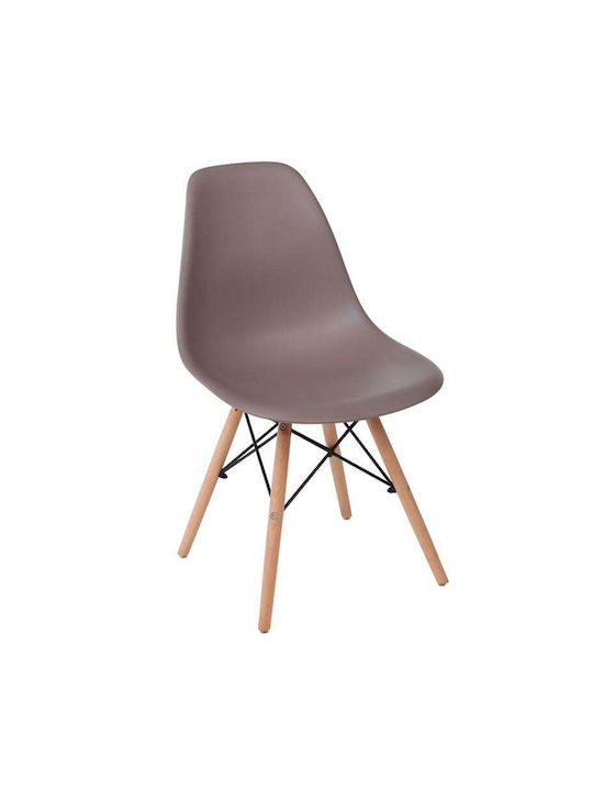 Legno Καρέκλα Τραπεζαρίας Ξύλινη Sand Beige